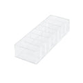 Plastic Desktop Sorting Compartments Cable Earphone Organizer Transparent Plastic Cable Storage Box