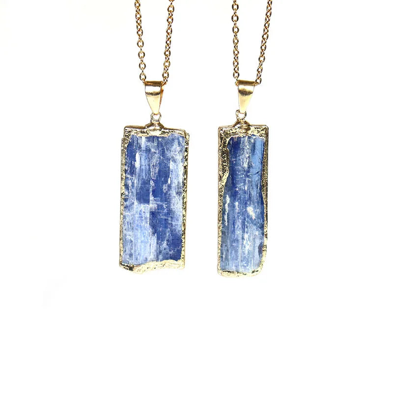 Natural Freeform Kyanite Crystals Pendant and Charm Rough Raw Blue Kyanite Gemstone Pendants Charms for NECKLACE Jewelry Making