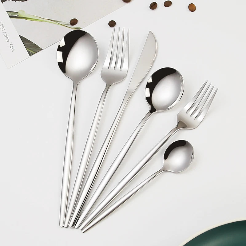 Bulk Restaurant Silverware Knife Fork Spoon Stainless Steel Cutlery Flatware Set for Wedding