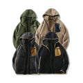 Men's Large Size Casual Hoodie Coat Windproof and Thickened Fleece Matching Color for Autumn and Winter New Jacket for Men 2023