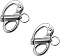 Stainless Steel 316 Mini Carabiner Quick Release Marine Shackle Clip 2PCS for Sailboat Rigging & Mining Applications
