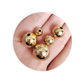 Gold Silver Round Acrylic UV Plating Beads for DIY Handmade Necklace & Earring Jewelry Plastic Lucite Findings & Components