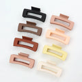 B.PHNE Solid Color Rectangle Hair Claws Clips Large Claw Clips for Thick Hair Women Hair Accessories