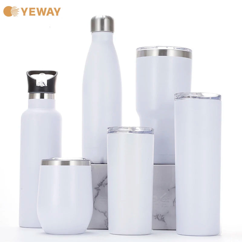 20oz Sublimation Tumbler Skinny Straight Tumbler Sport Coffee Cup Wholesale Stainless Steel Sublimation Blanks Cola Water Bottle