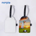 Sublimation Blank Golf Bag Tag with 3 Wooden Tees for Father's Day Gift