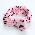 Wholesale Big Soft Coral Fleece Face Spa Hedabands Facial Makeup Bow Head Band for Women Girls Washing Face Skincare Shower