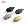 Wholesale OUKALI Modern Zinc Alloy Ceramic Gold Brushed Furniture Handles & Knobs for Kitchen Cabinets Dressers Hotel Use
