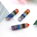 DIY DIY Hot Healing 7 Chakra Stones Pendant Reiki Energy Gemstone Crystal Hexagonal Divination Pendulum Pendant Christmas Jewelry