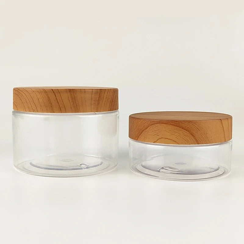 Popular 10OZ 16OZ 32OZ Wholesale Recycled Tea Honey Spice Bath Salt Empty Plastic Jars With Bamboo Lid
