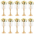Crystal Artificial Flower Decoration Wedding Road Guide Vase Wedding Party Birthday Event Home Dining Table Center Decoration