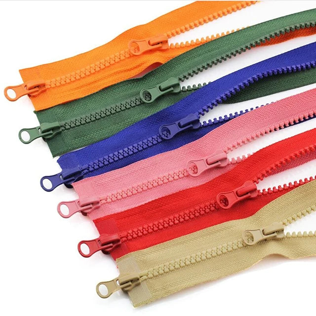 HengDa Factory Wholesale Custom Open End Plastic Zipper 3#4#5#7# Multiple Colors Resin Zippers for Garments Bag