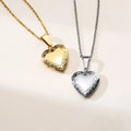 Custom Stainless Steel Jewelry Necklace Sublimation Blank Heart Lock Frame Jewelry Photo Picture Memory Locket Pendant Necklace