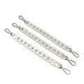 Resin Circular Bag Chain Clear AB Color White U Shape Acrylic Chain Pearl White Laser Link Handle Handbag Accessories