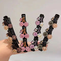 Wholesale Crystal Cherry Hair Clips with Small Hair Bangs Clips Luxury Hair Band Womens Rhinestone Resin Headbands