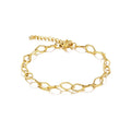 Wholesale Stainless Steel Gold Plated Personalized Exquisite Rhombus Links Hollow Bracelet