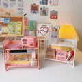 Cosmetic Folding Storage Rack Double Layer Hollow Shelf Bathroom Storage Rack