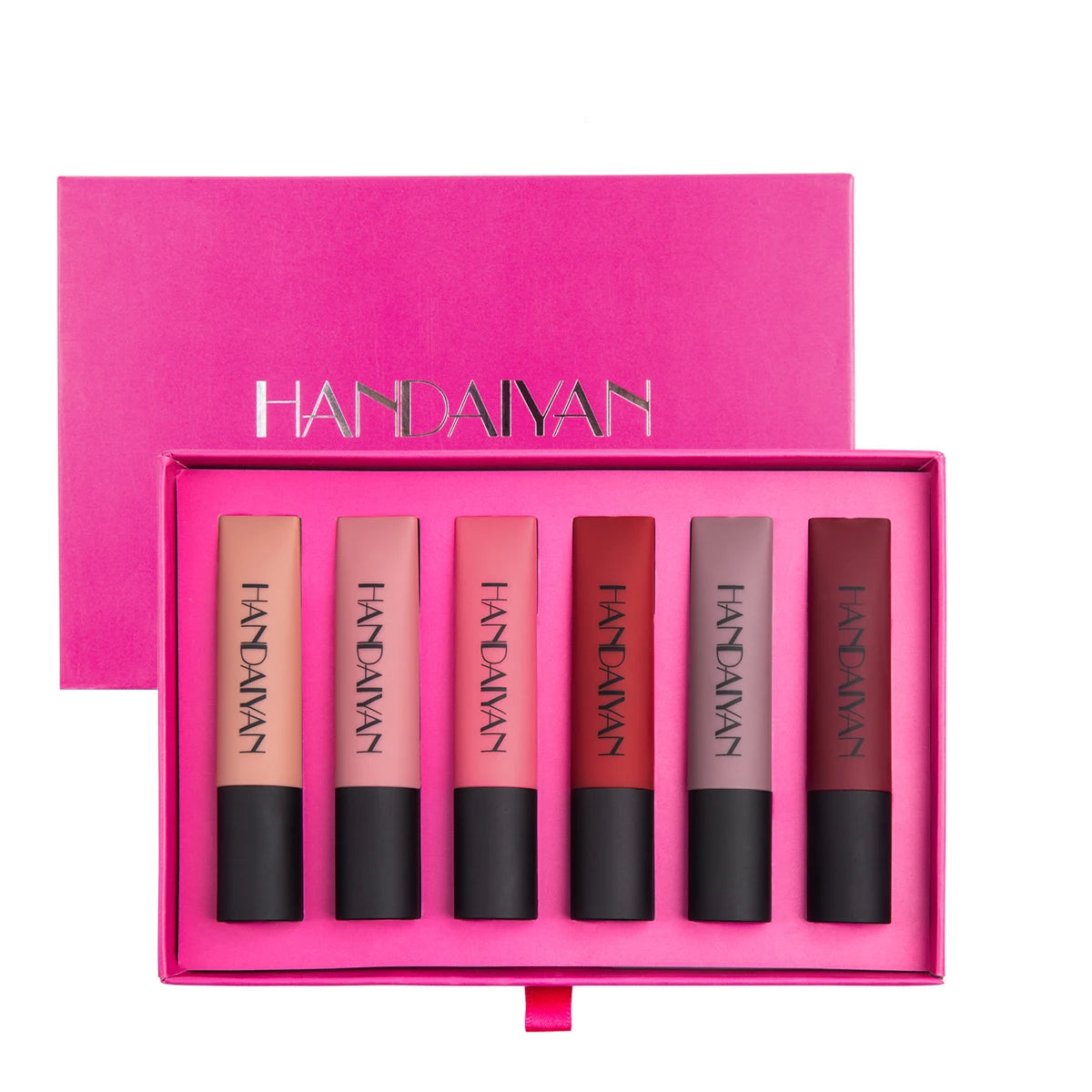 HANDIAYAN Velvet Matte Lip Glaze Set Air Lip Gloss Easy-to-Color Liquid Lipstick Long-lasting Makeup Gift K1