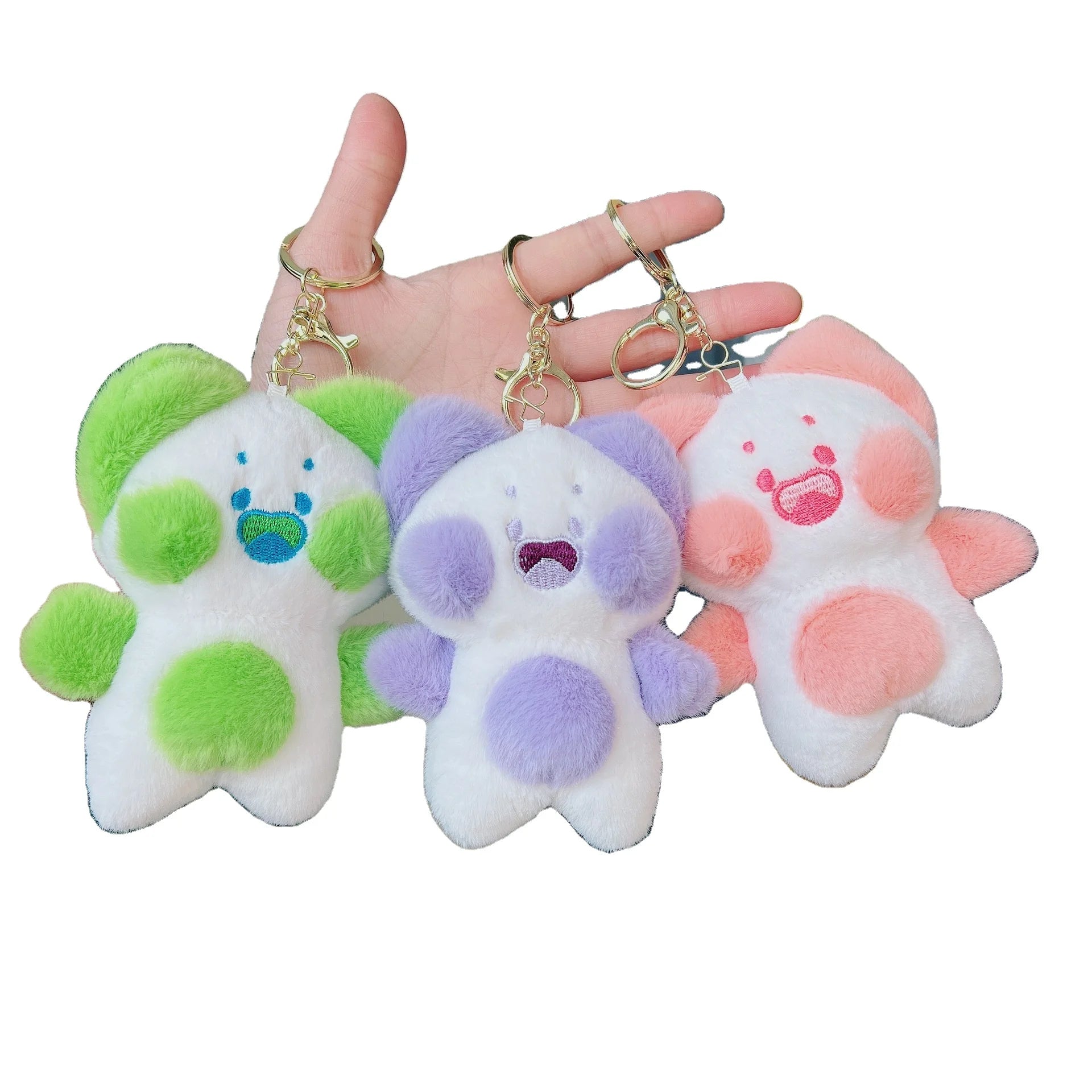 Wholesale Kawaii Cute Fluffy Plush Doll Dudu Cat Keychain Peluches Plushie Stuffed Animal Toys Cartoon Cat Plush Toy Keychain