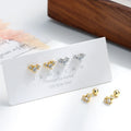New Design 925 Sterling Silver Earrings Irregular Zirconia Heart Shaped Simple Stud Earrings for Women