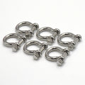 Stainless Steel Clasps for Bracelets Jewelry Making Screw Pin Shackle Hook U Lock Clasps Connector Extender Horseshoe Clasp