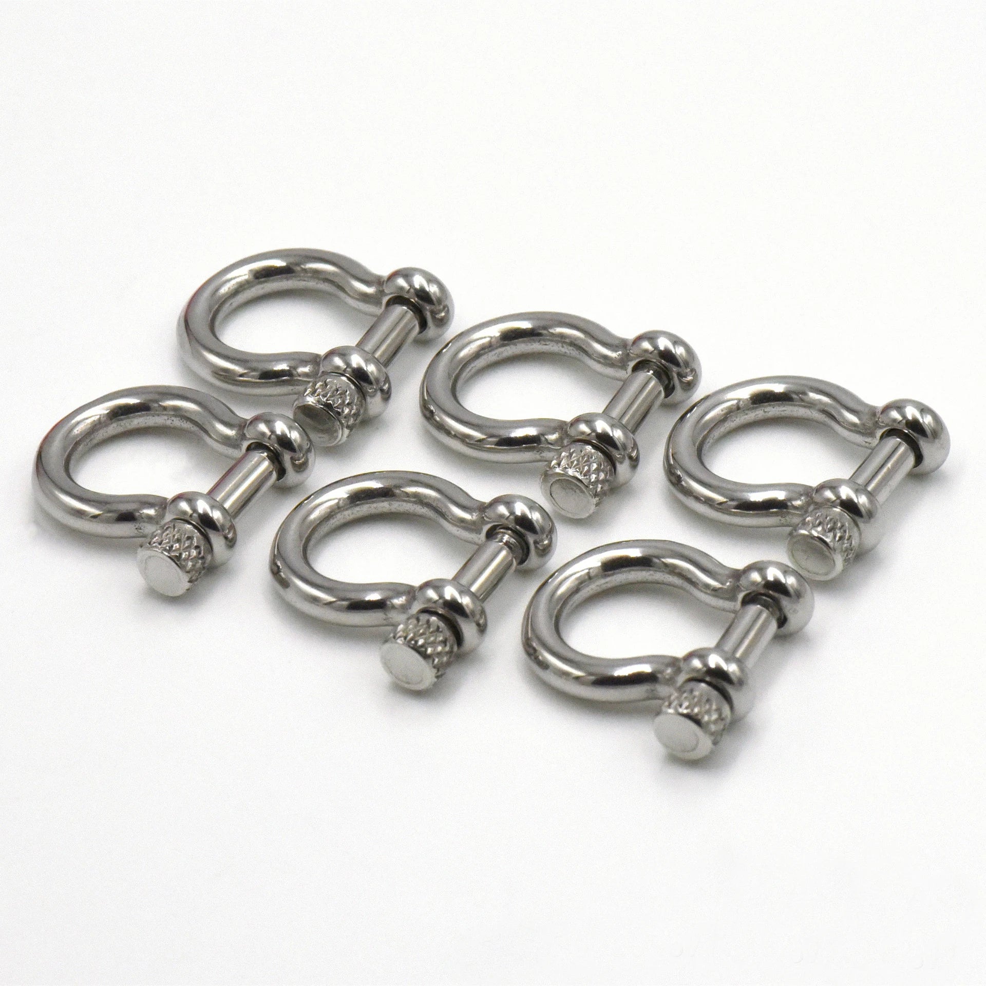 Stainless Steel Clasps for Bracelets Jewelry Making Screw Pin Shackle Hook U Lock Clasps Connector Extender Horseshoe Clasp