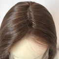 Yefinewig Handtied Skin Top Transparent Silk Base Lace Front Long Layer 100% Russian Virgin Remy Hair Wig