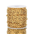 Stainless Steel Gold Plated 6mm Wide Pig Nose Shaped Handmade Chains for Necklace Bracelet Jewelry Making Accessories