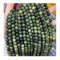 Wholesale 4mm 6mm 8mm 10mm Natural Round Loose Gemstone Beads Strand Natural Canadian Nephrite Jade Beads