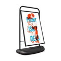 A0 Outdoor Double-Sided Steel Board Water Base Floor Standing Display Snap Frame Poster Stand Swing Pavement Signs Black Custom