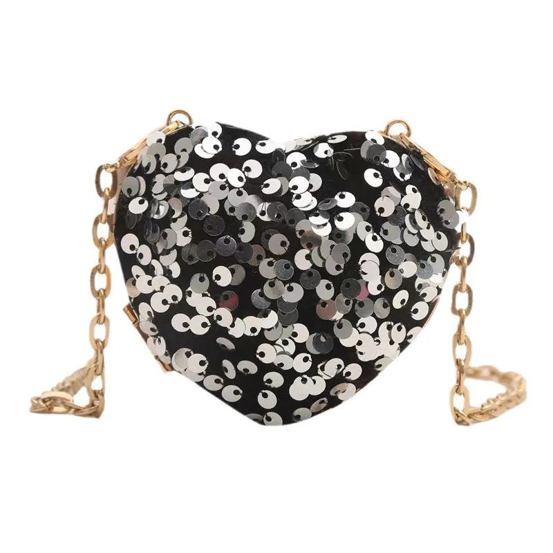 New Trend Korean Style Light Luxury Sequin Evening Bag for Women Versatile Crossbody Shoulder Mini Waterproof Polyester