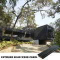 MUMU Mystery Design Yakisugi Exterior Black Shou Sugi Ban Solid Wood Wallboard Carbonized Burnt Slat Panels for Wall