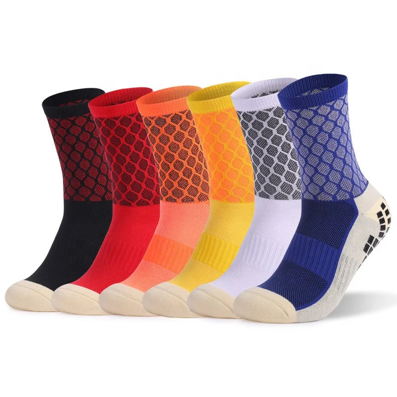 Wholesale Padded Terry Anti Slip Soccer Socks Men Athletic Basketball Football Grip Socks