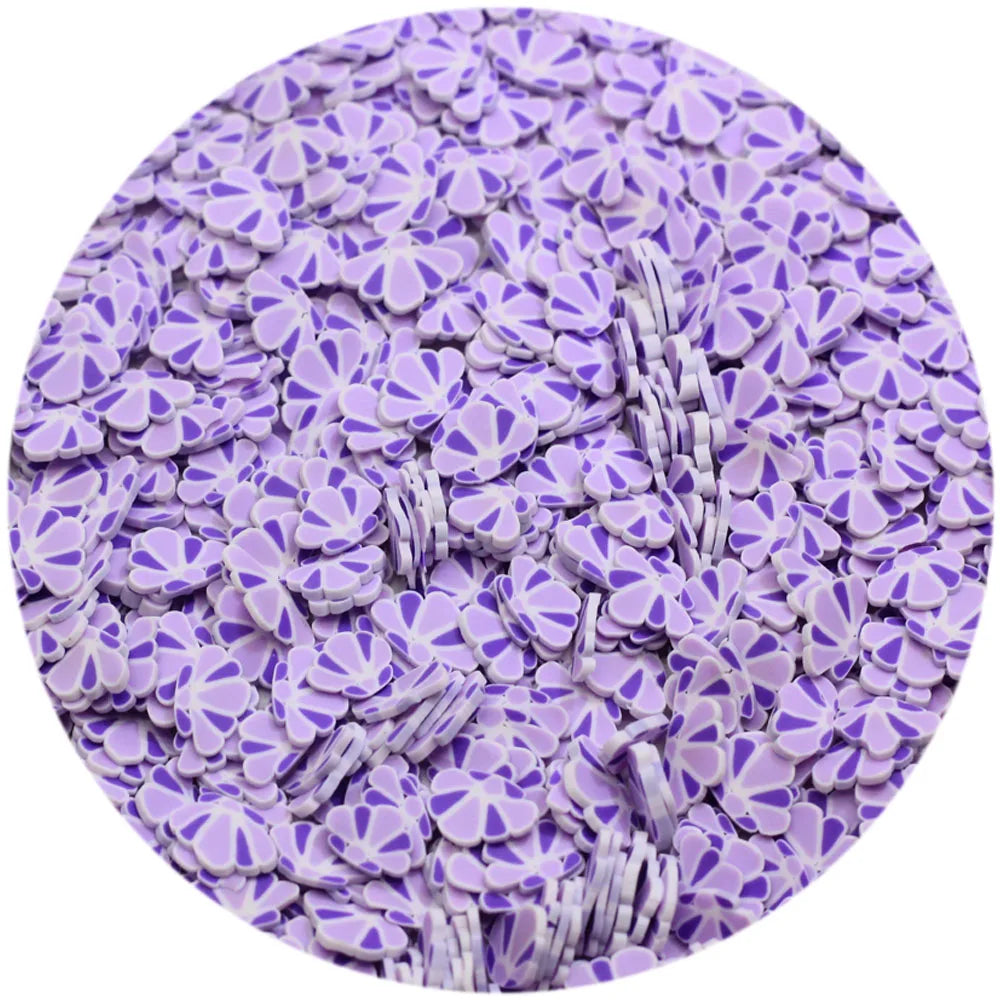 Purple Shell Polymer Slices Additives Clay Sprinkles for Slime Supplies Accessories Decor Filler