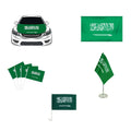 Hand Waving Saudi Arabia Flag Gift Kits Polyester Event  Decorative Wall Hanging National Car Flag Bonnet Cover Flag