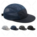 Wholesale Custom Logo Lightweight 5-Panel Nylon Mesh Trucker Hats Customizable Quick Dry Blank Dad Hats