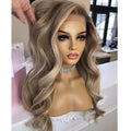 Super Star Ombre Ash Blonde Color Loose Wave Soft Virgin Cuticle Human Hair Transparent 13*6 Lace Front Wigs