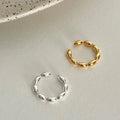 Wholesale 925 Sterling Silver Geometric Glossy Oval Round Shape Open Rings for Girls Gifts Fashion Jewelry