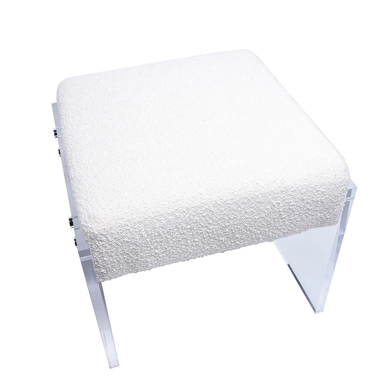 Furniture Manufacturer Acrylic Stools Transparent Makeup Stool Shoe Changing Stools