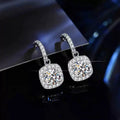 Wholesale New Trendy Dazzling Round Hoop Earrings Moissanite Earrings 925 Sterling Silver