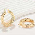 Earrings Hoop Huggies Women Luxury Exquisite 18K Gold-Plated Zircon Women'S Jewelry Gift Wholesale Fashion Twisted Piece Earring