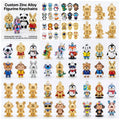 Custom 2D 3D Metal Keychain Robot Creative Spacemen Metal Alloy Figures Accessories Metal Doll Keychain Anime & Cartoon Styles