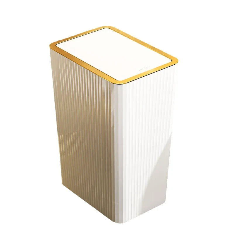 Wholesale Kitchen Bathroom Large Press with Lid Odor Proof Premium Feeling Paper Basket Trash Can Plastic Trash Can