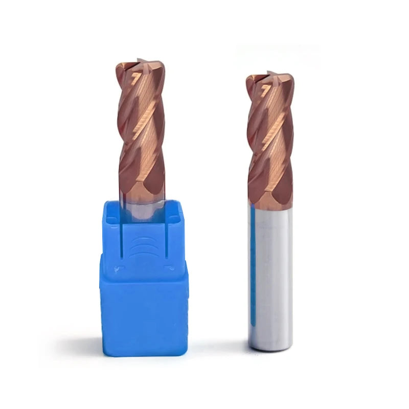 HRC60 Degree Tungsten Steel Corner Radius Blue Nano Quality Hot Nose Milling Cutter Endmill Cutting Tools Carbide Solid OEM
