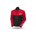 TAIGA Men's Enduro Jacket with Detachable Sleeves and Included Protections Black/Red Made in Italy