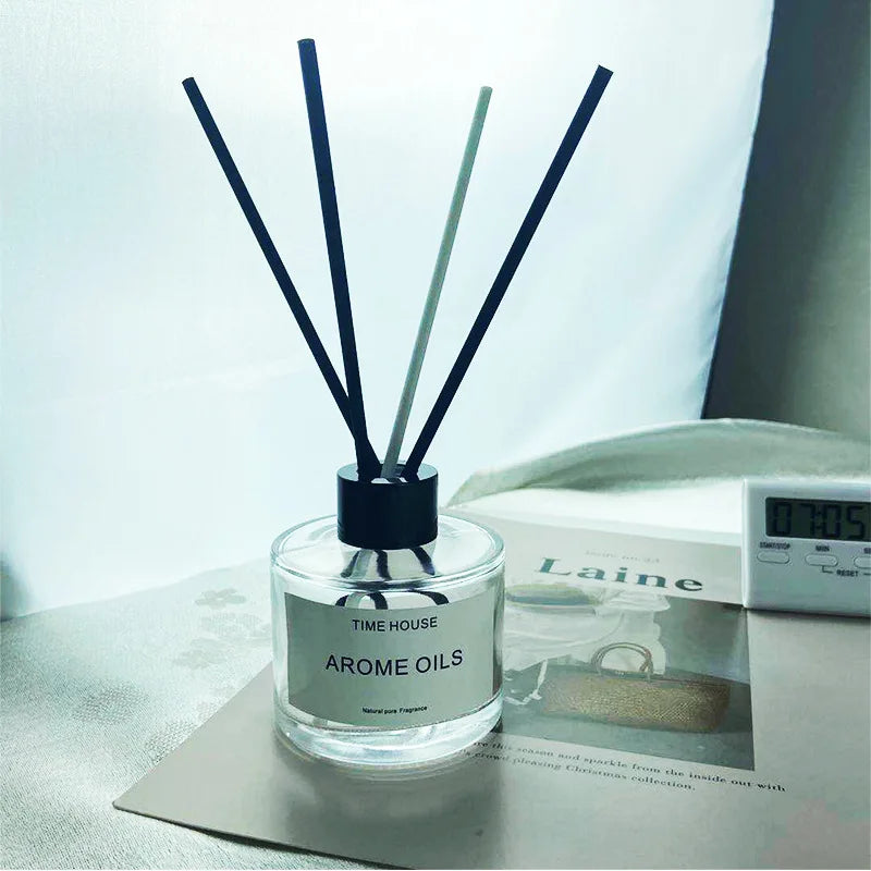 Long-Lasting Reed Diffuser Glass Bottle Eco-Friendly Alcohol Free Essential Oil Fragrance Indoor Hotel Air Freshener