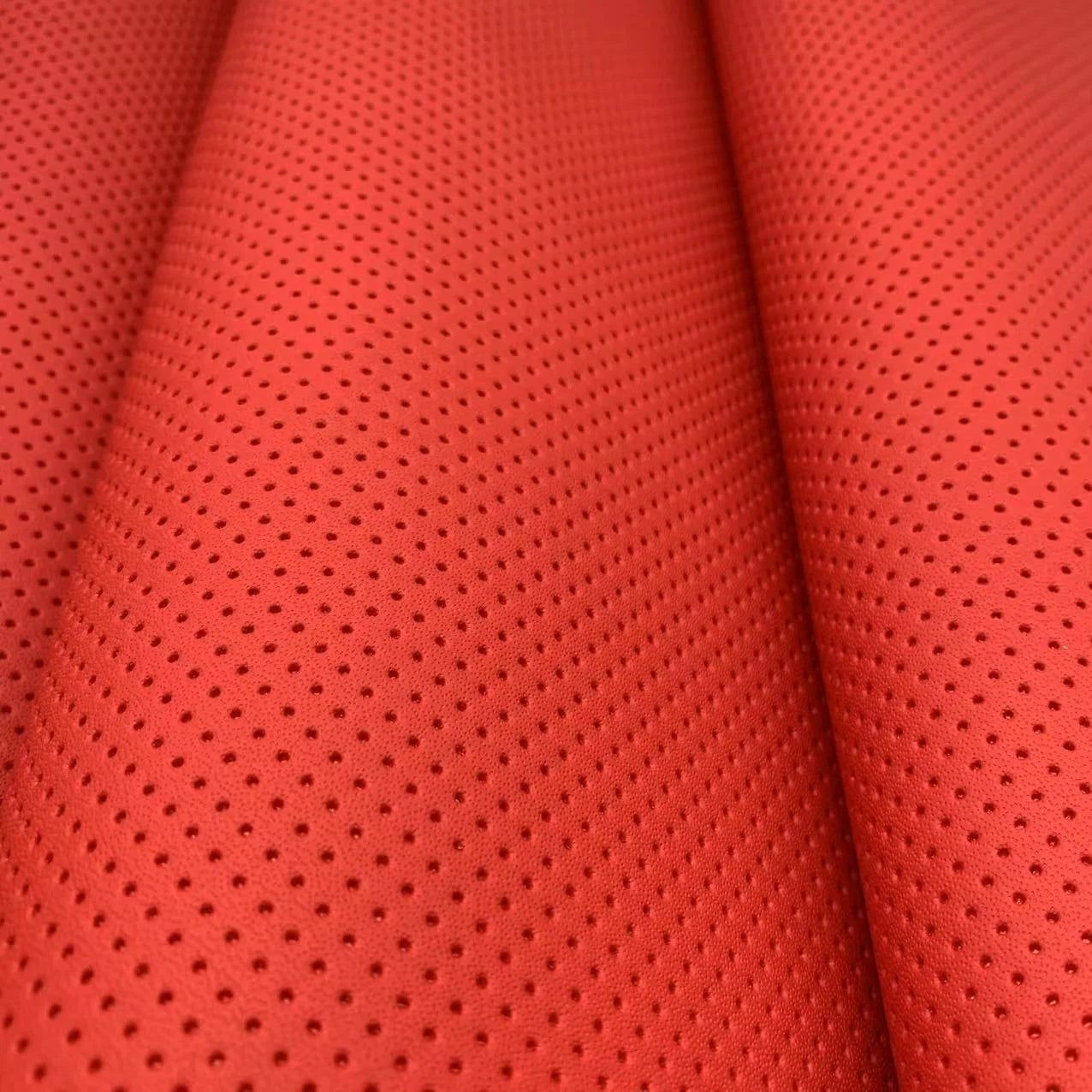 Red Elastic PU Synthetic Leather Waterproof Perforated Suede Anti-Mildew Furniture Decorative Bags Sofas Garments Belt Outdoor