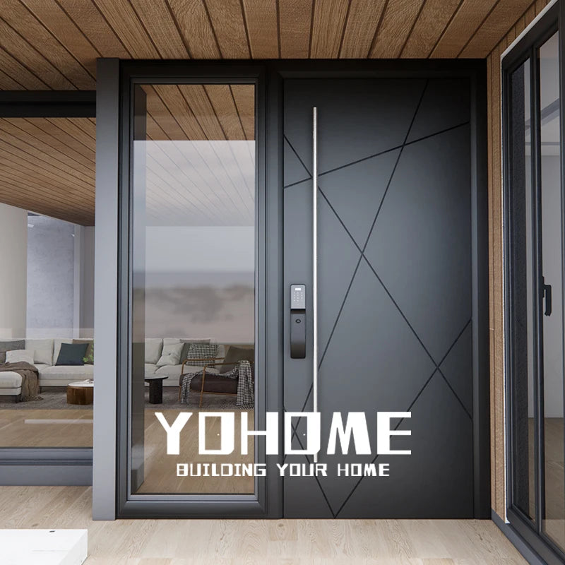 USA High End Heavy Duty Front Door for the House Dark Brown Front Doors with Glass Entrance Front Door Oversized