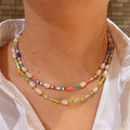 SP Trendy New Design Handmade Rice Beads Pearl  Choker Necklace