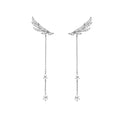 Fashion Charm Jewelry Angel Wings Temperament Zircon 925 Earrings Women