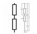 Modern Indoor Double-Rectangle Wrought Iron Stair Railing Baluster Decorative Balustrades & Handrails